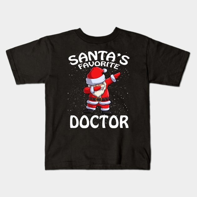 Santas Favorite Doctor Christmas Kids T-Shirt by intelus